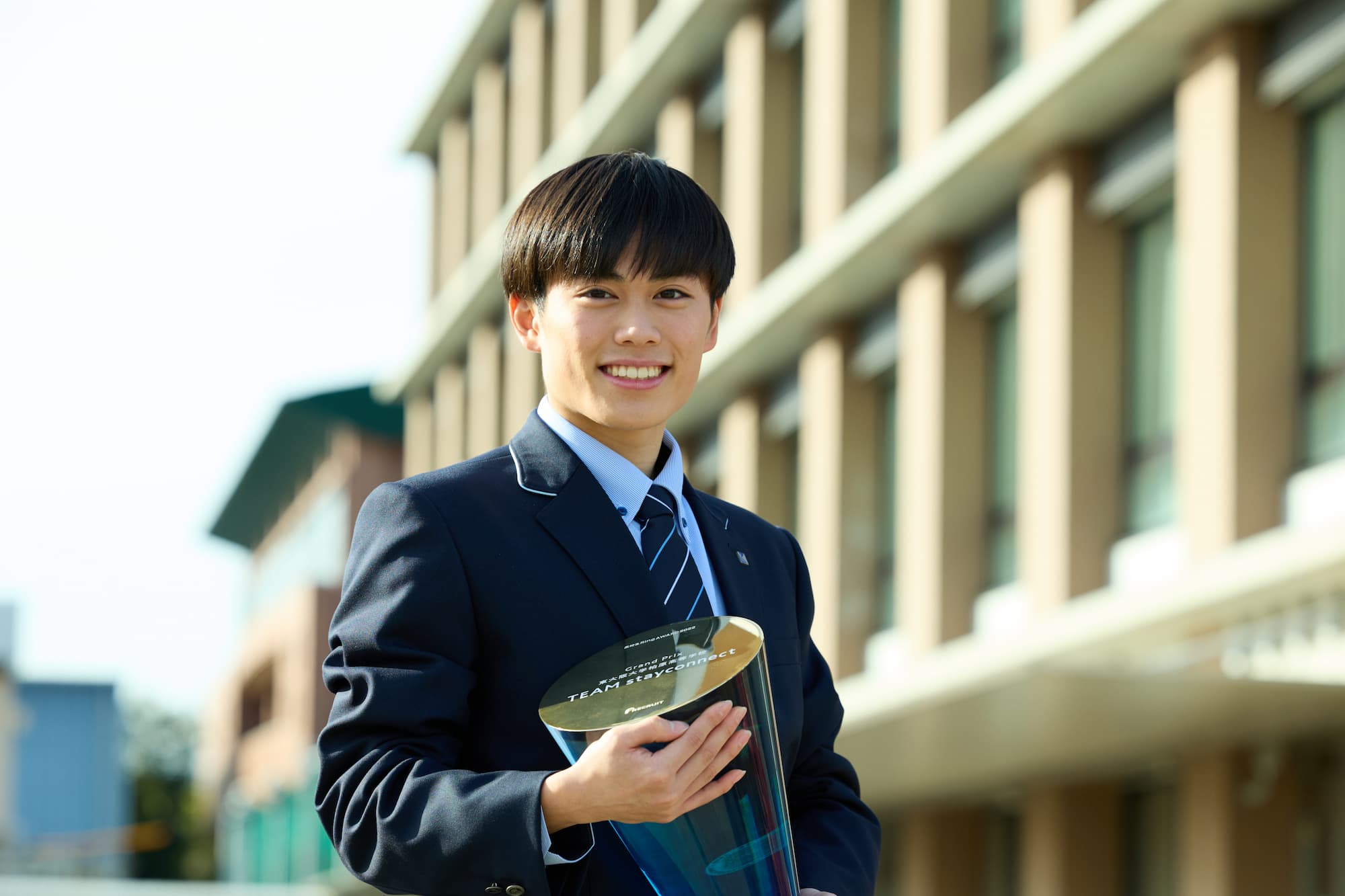 2023年度の『高校生Ring AWARD』でグランプリを受賞した3年生。その経験を元に大学の推薦入試に合格。