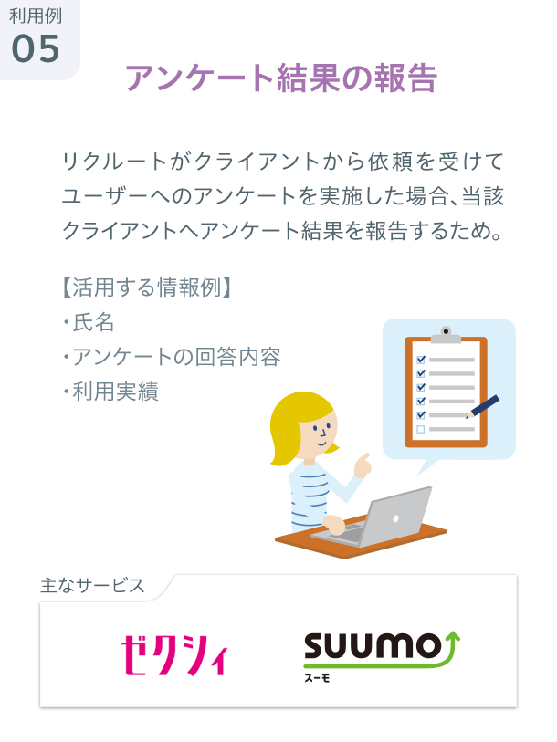 利用例05:アンケート結果の報告