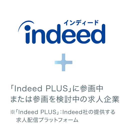 「Indeed Plus」に参画中または参画を検討中の求人企業
