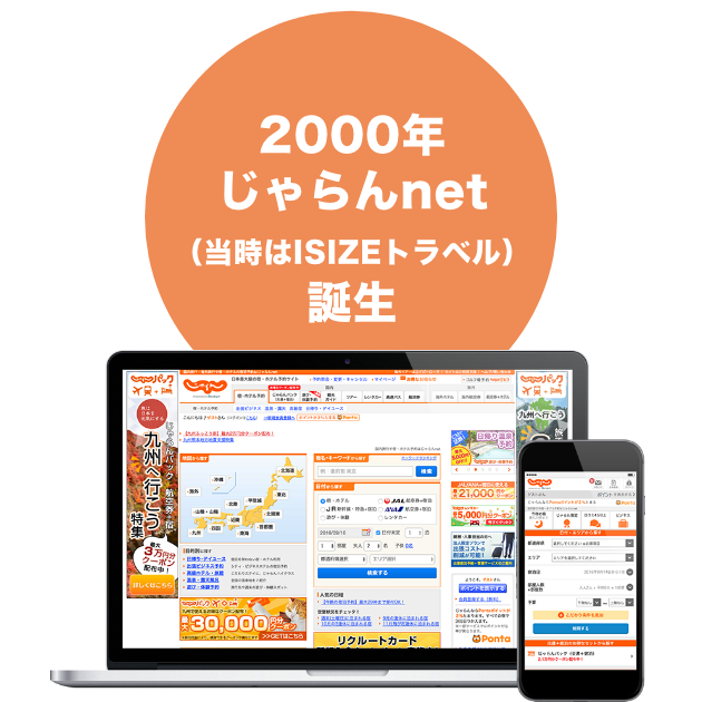 2000年じゃらんnet(当時はISIZEトラベル)誕生