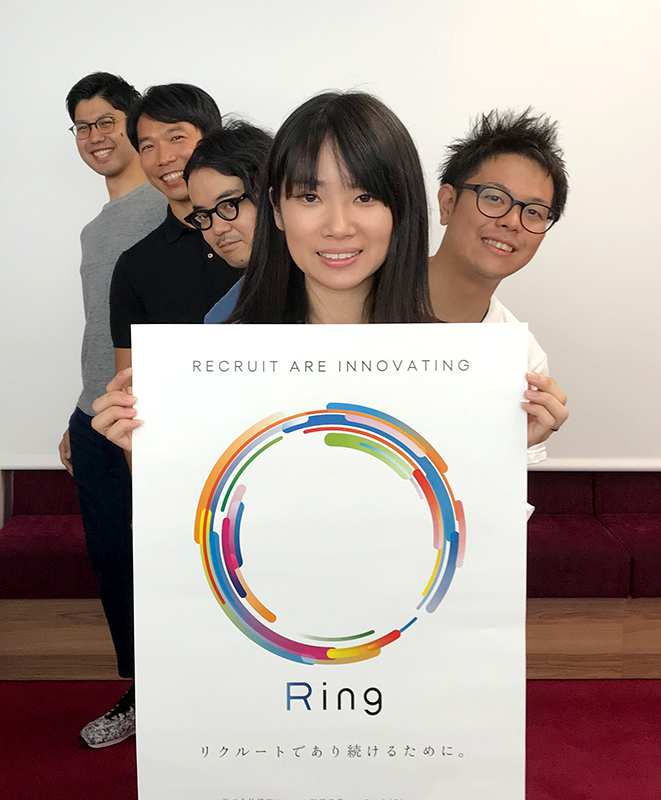 本業の職種や配属された領域の違う協働者も募って『Ring（新規事業提案制度）』に起案した