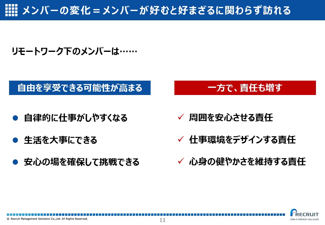 メンバーの変化＝メンバーが好むと好まざるに関わらず訪れる