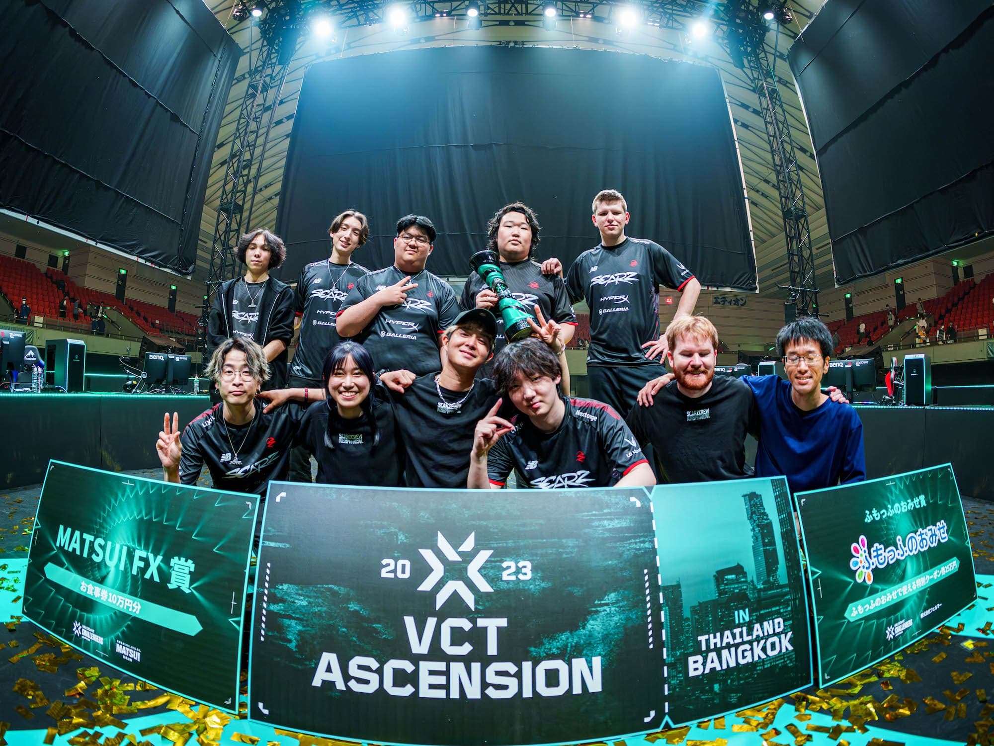 VALORANT Challengers Japan 2023で優勝を果たしたSCARZのメンバー