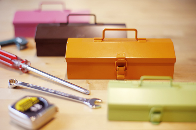 パステルカラーの工具箱「cotetsu（コテツ）」8色展開3サイズ