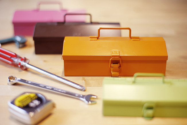パステルカラーの工具箱「cotetsu(コテツ)」8色展開3サイズ