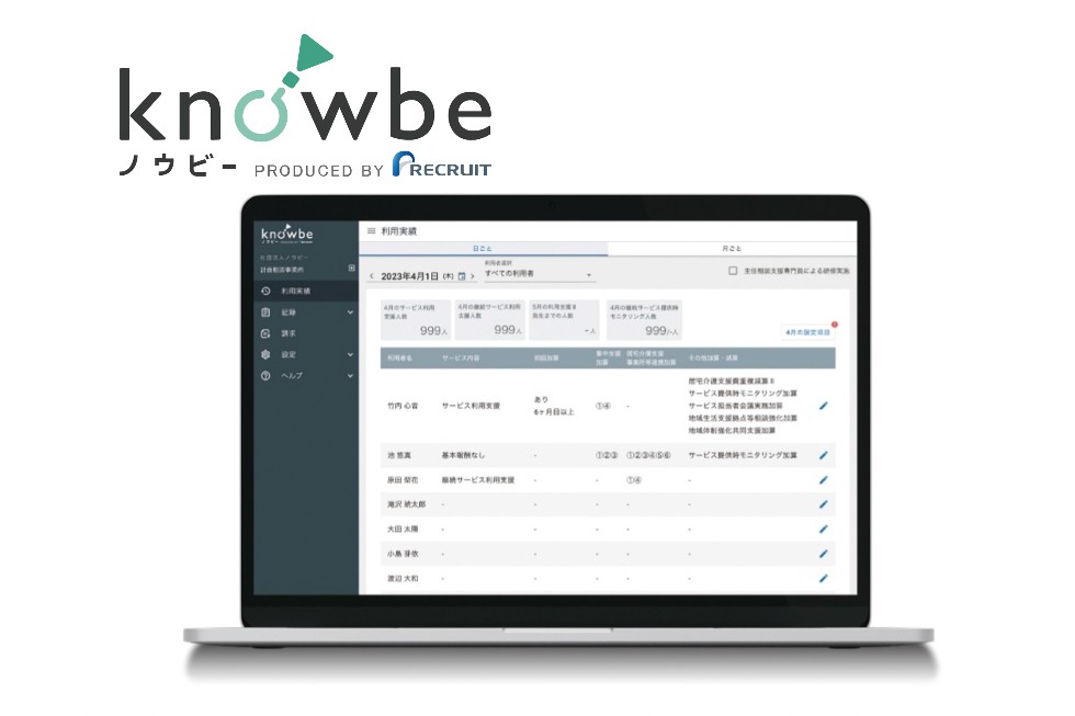障がい福祉に特化した業務効率化クラウドサービス『knowbe』が新たに相談支援事業所向けのサービスを提供開始