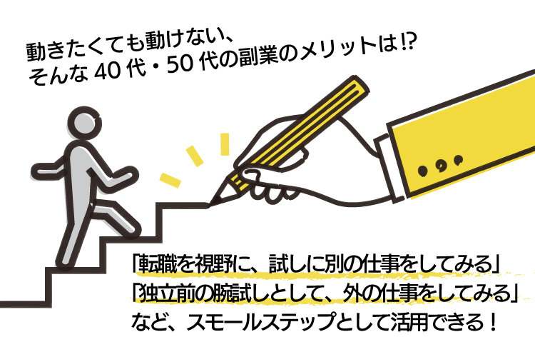 動きたくても動けない、そんな40代・50代の副業メリットは！？