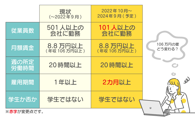 106万円の壁の対象